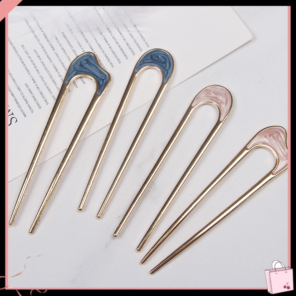 Trâm Cài Tóc Hình Chữ U Bằng Sắt Thời Trang