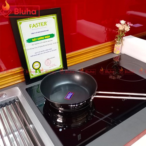 Chảo từ chống dính sâu lòng FASTER 24cm (chảo chiên xào inox 304, chống dính Xylan Mỹ)