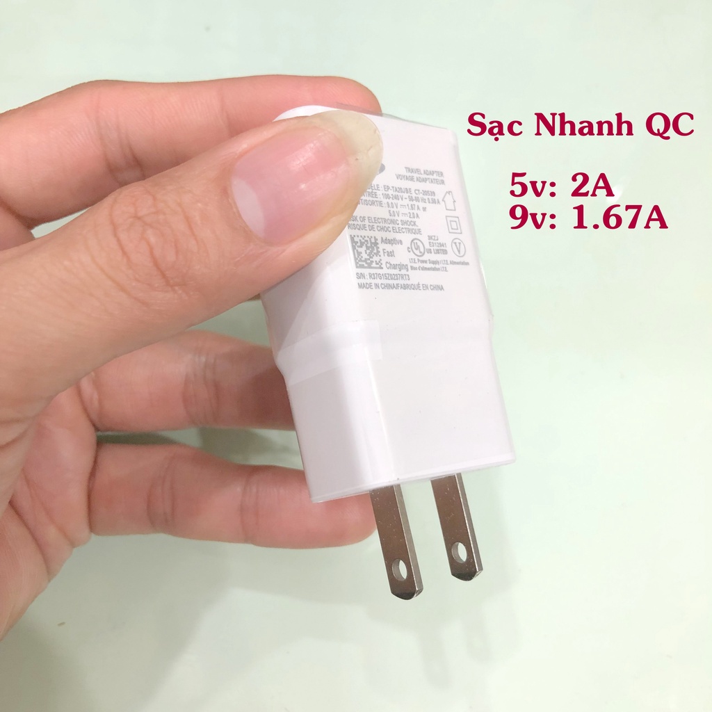 Củ sạc nhanh dành cho Samsung có công nghệ Fast chager Qc 3.0, cóc xạc công suất cao không kén máy KLH 050