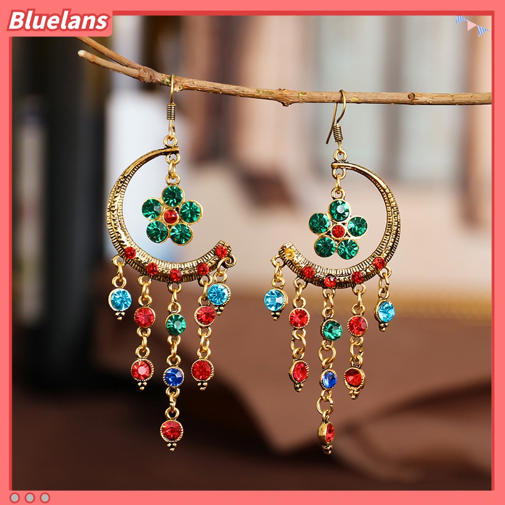 Bông tai mạ điện màu sắc phong cách Bohemian độc đáo đẹp mắt