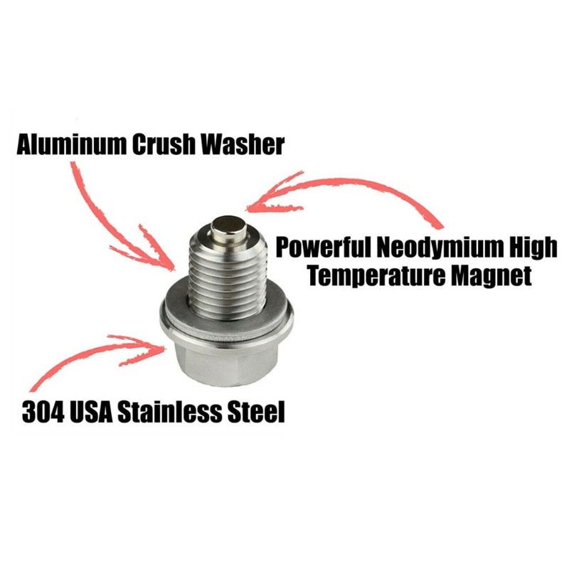 Đai Ốc Nam Châm Cống Thoát Nước Động Cơ Bằng Thép Không Gỉ Có Nam Châm Neodymium M14x1 5 mm Dura