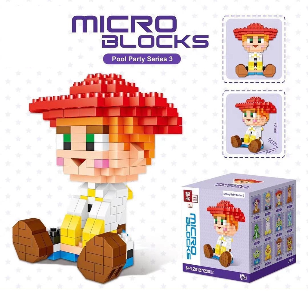 Đồ chơi lắp ráp, đồ chơi lắp ghép 3D mô hình câu chuyện đồ chơi toy story toystory toy story 8cm