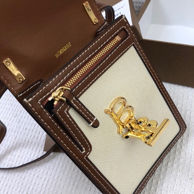 Túi đựng điện thoại cho nam và nữ dáng đứng bên ngoài đơn giản nhỏ gọn khoá logo burberry