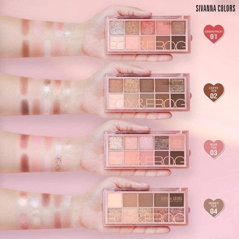 Bảng Phấn Mắt 10 Ô Sivanna Colors Eyeshadow Palette Fox & Frog HF158