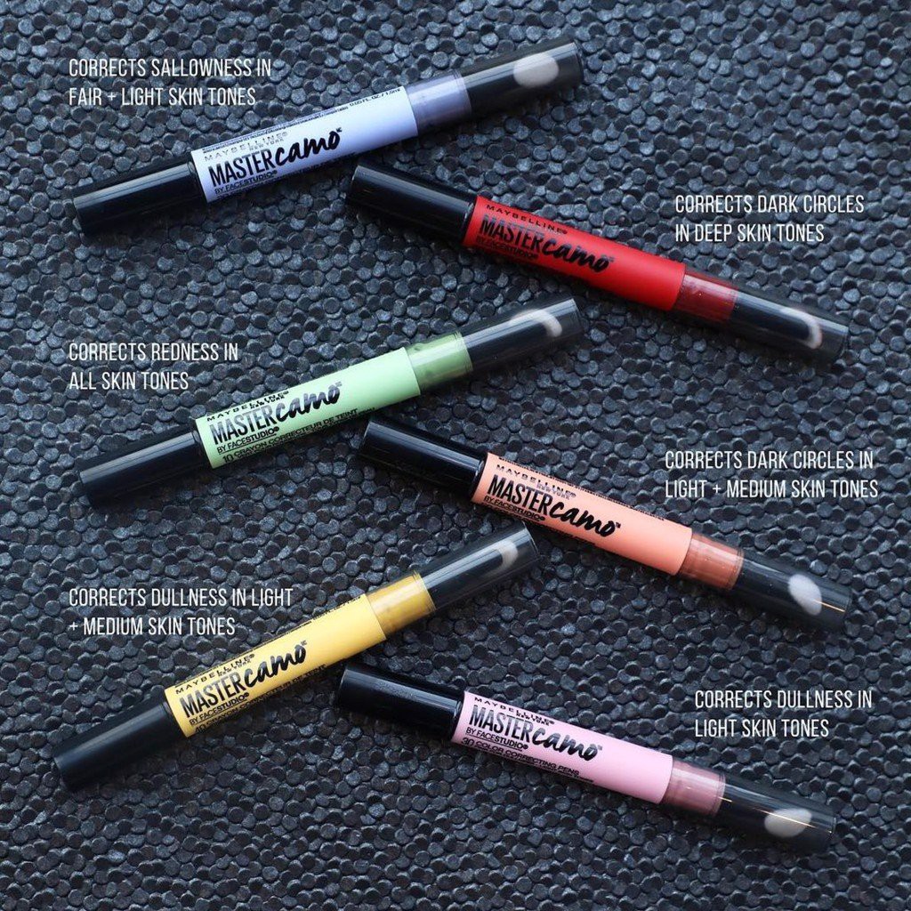 Bút Che Khuyết Điểm Maybelline Master Camo Color Correcting Pen 40 Yellow Vàng 10 Green Xanh Lá 50 Apricot Mơ 20 Blue