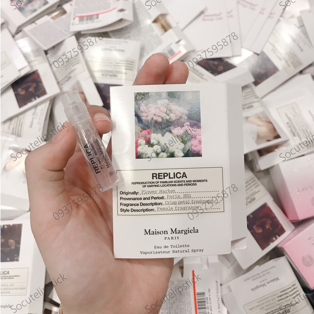 Vial Nước Hoa Mini Maison Margiela Replica Rain Stops- Jazz Club - Coffee Breaks - On A Date - Beach Walk 1.2ml