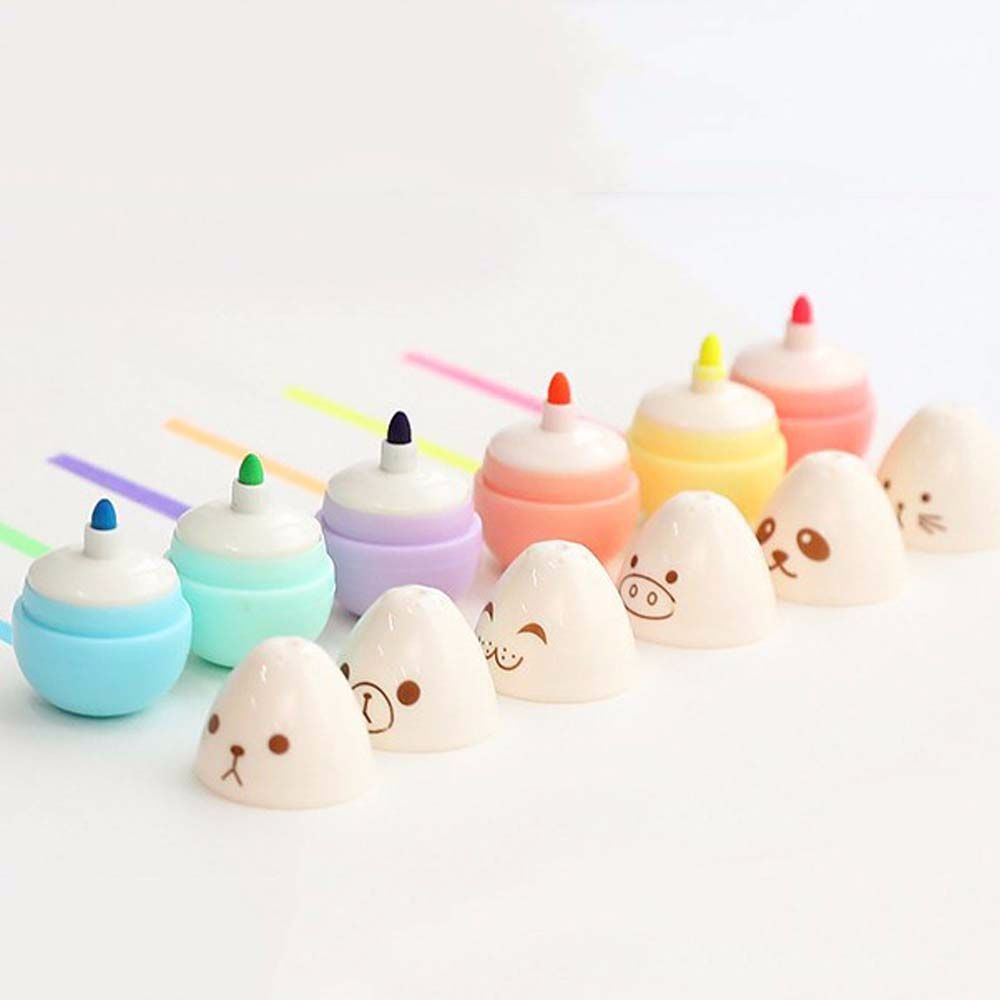 Set 6 Bút Dạ Quang Hình Quả Cà Tím Dễ Thương