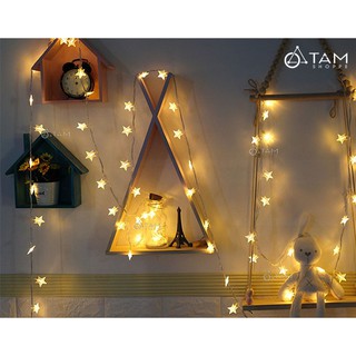 [LOẠI 1 - KÈM SẴN PIN] Dây đèn ngôi sao nhí vàng ấm