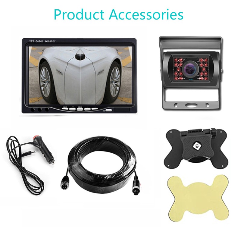 Combo Camera Quan Sát Chống Nước Xe Tải + Màn Hình 7 Inch