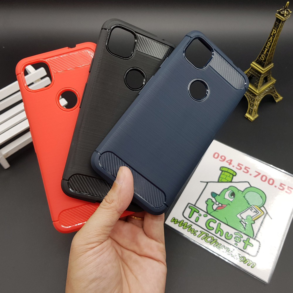 [Loại Tốt] Ốp Lưng Google Pixel 4A Dẻo Carbon Phay Xước Chống Sốc