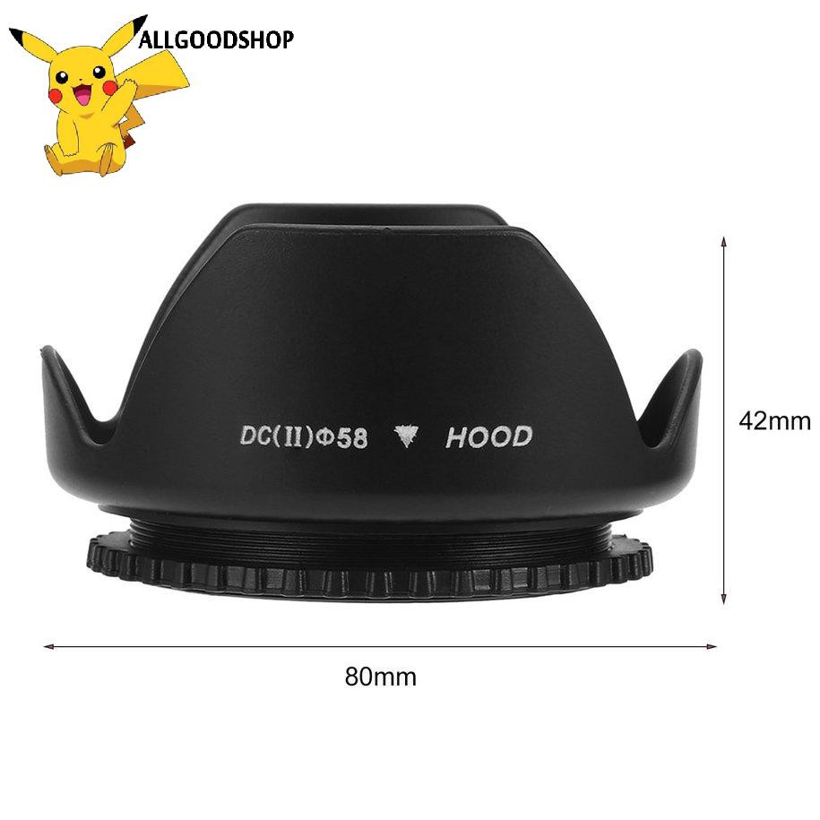 111all} 58mm Flower Shape Lens Hood Screw Mount Petal Crown For Canon DC-SN HOOD Lens