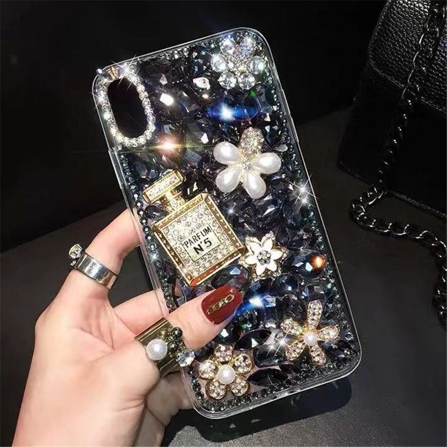 Ốp Điện Thoại Đính Đá Lấp Lánh Sang Trọng + Dây Đeo diy Cho iphone 11 pro max 14 13 12 pro xr xs max x 6s 7 8 plus se 2020