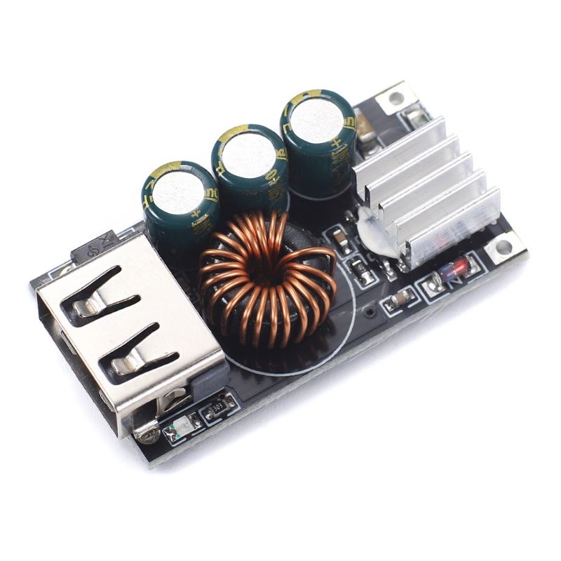 Module hạ áp sạc nhanh QC 3.0. Module hạ áp USB. Đầu vào 6-32V hỗ trợ sạc nhanh các dòng điện thoại. Buck DC to USB
