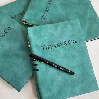 Ti-ffa-ny với cùng bộ bút ghi chú sổ tay sổ tay bằng da cừu