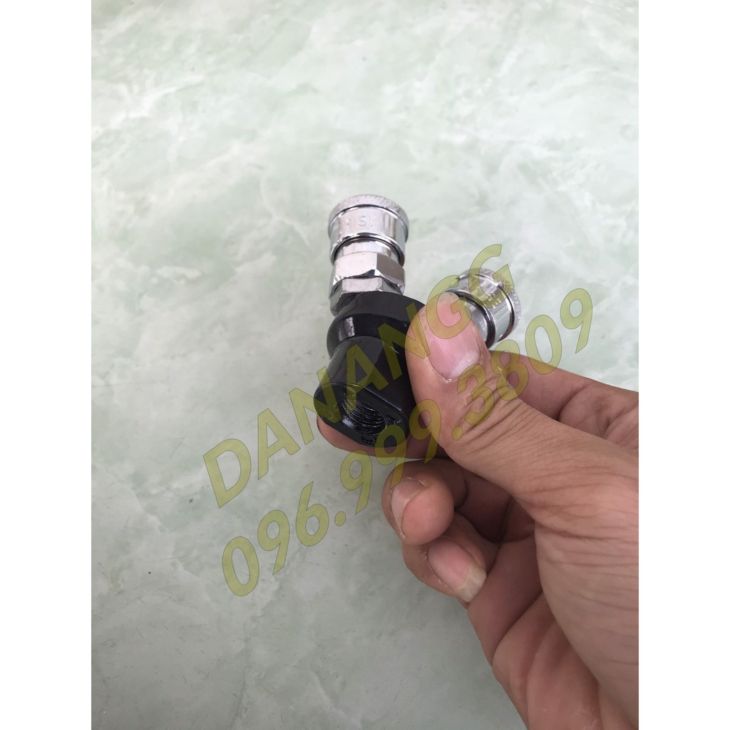 Nối hơi 2 nhánh nối nhanh
