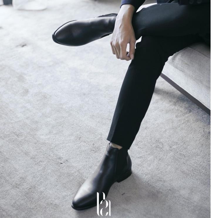 Giày boot Nam Chelsea Boot Công Sở Tăng Chiều Cao phiên bản cổ điển cao cổ phom Classic siêu đẹp ''