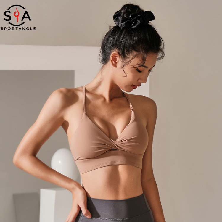 Áo ngực thể thao thiết kế dây chéo lưng thoải mái dành cho nữ