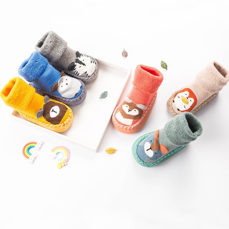 Giày tất bé trai bé gái Mario Store giày bún tập đi cho bé cao cổ hình thú đáng yêu chất liệu mềm mại chống trơn trượt