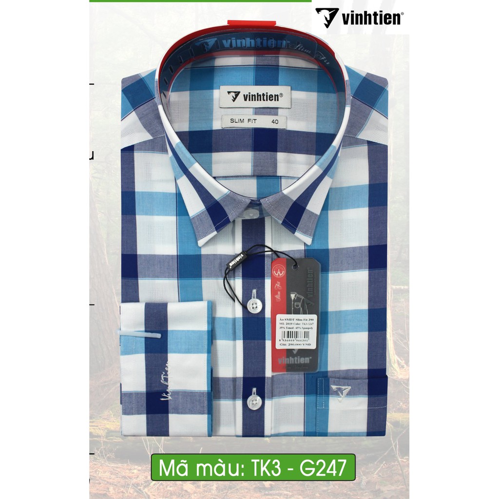 ÁO SƠ MI DÀI TAY SLIMFIT 290 VĨNH TIẾN | BigBuy360 - bigbuy360.vn