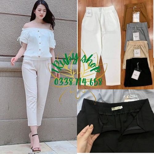 Quần Baggy Đũi Nữ🍀FRRESHIP🍀Quần Đũi Nữ Chun Sau Vải  Bao Giặt Máy Không Nhăn Nhàu & Co Dúm | BigBuy360 - bigbuy360.vn