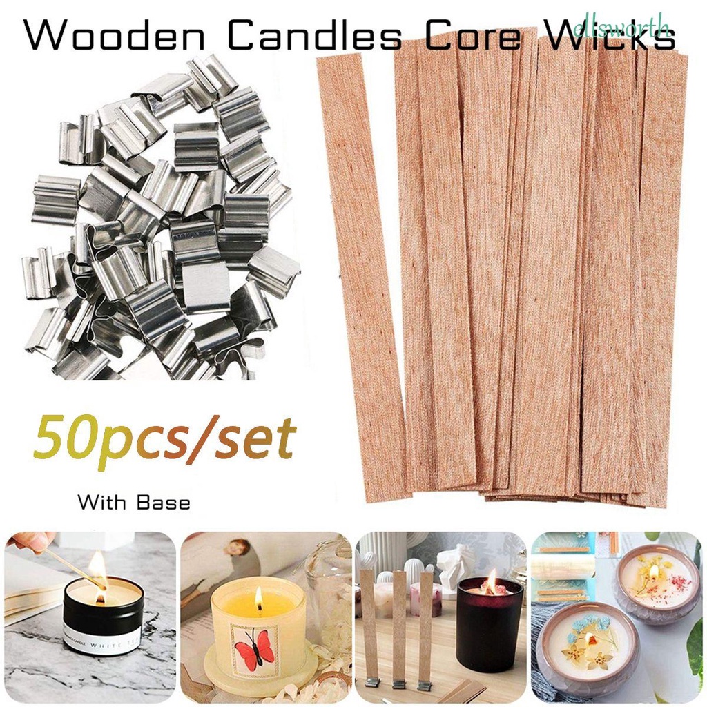 Set 50 Dây Bấc Nến 6mm 8mm 12.5mm 13mm Dùng Làm Đồ Thủ Công Diy