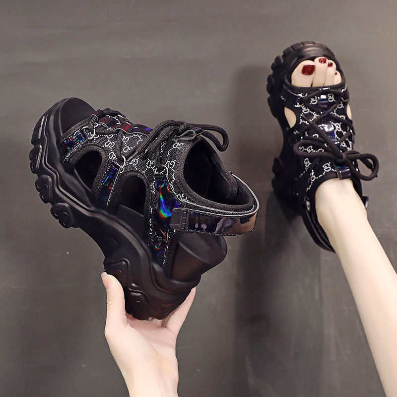 Giày Sandal Thể Thao Đế Dày Tăng Chiều Cao 2022 Thời Trang Mùa Hè Mới Cho Nữ