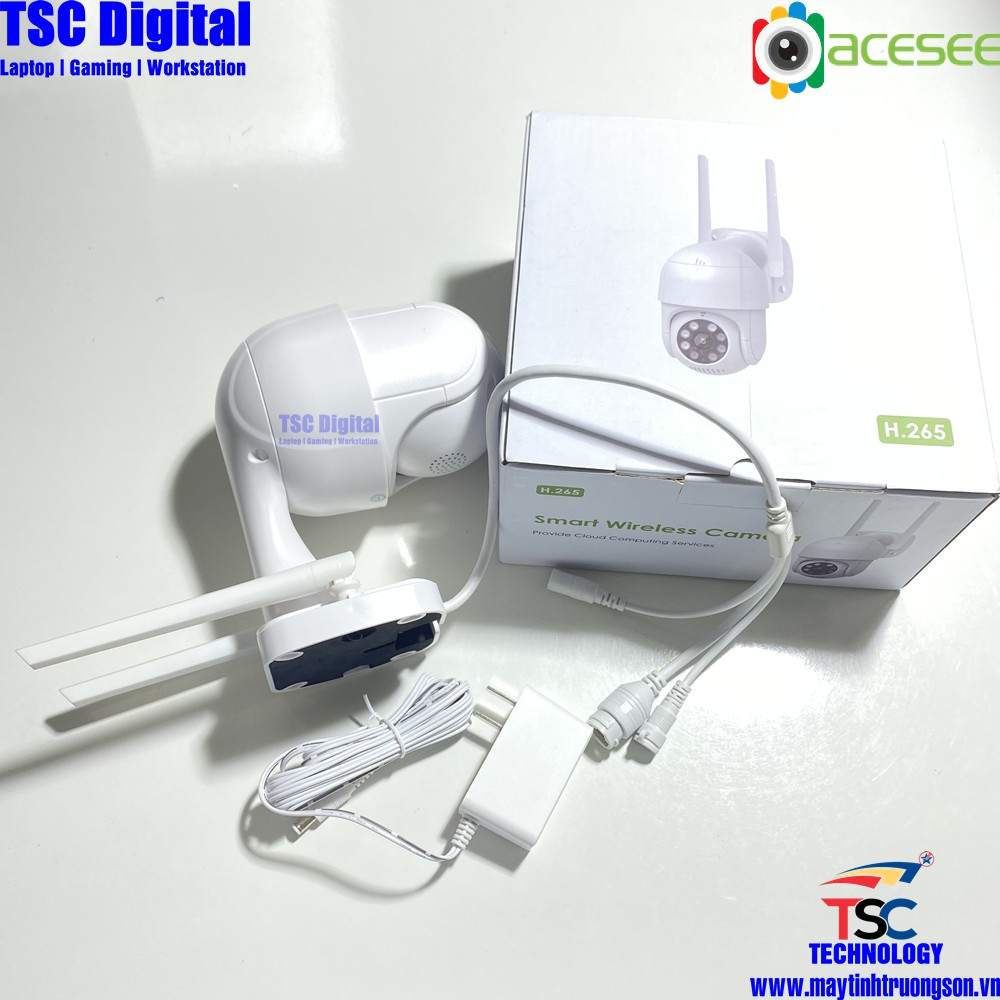 Camera IP wifi 2.0MP ACESEE AC04 Chống Nước | Kèm Thẻ Lưu Trữ 128Gb - Quay 355° Đàm Thoại 2 Chiều