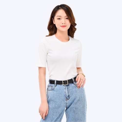 Áo thun nữ thu đông YODY cổ tròn tay lỡ vải Cotton nhung co giãn, form trẻ trung,, năng động, thanh lịch ATN4272