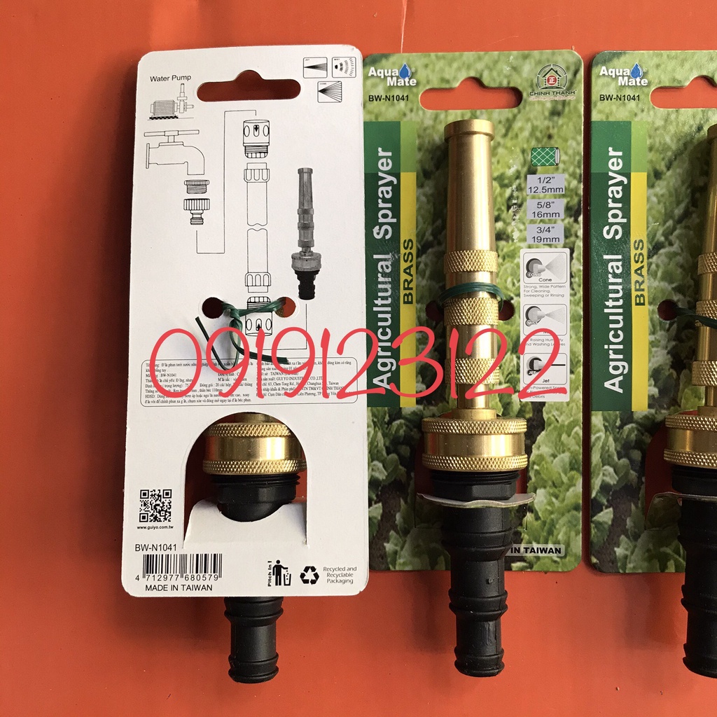 Đầu vòi xịt tăng áp bằng đồng tưới cây , rửa xe
