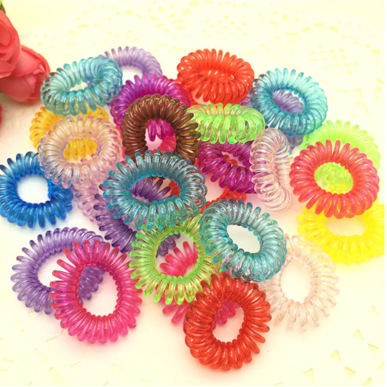 Dây buộc tóc xoắn phong cách đơn giản nhiều màu trẻ trung