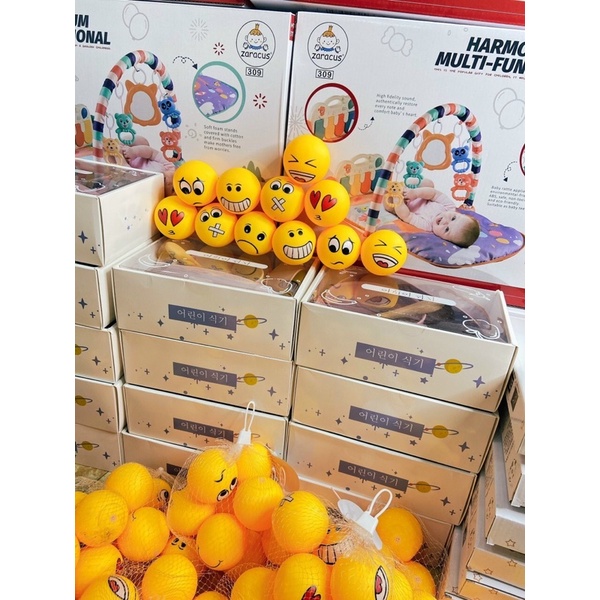 Đồ chơi bóng mềm biểu tượng cảm xúc,kêu chip chip