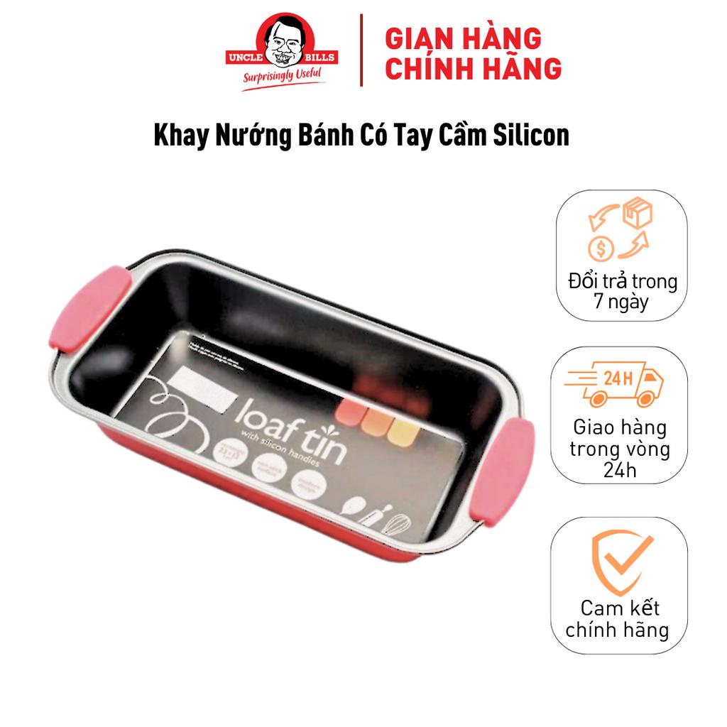 Khay Nướng Bánh Chống Dính Hình Chữ Nhật Có Tay Cầm Silicon Uncle Bills KC0292