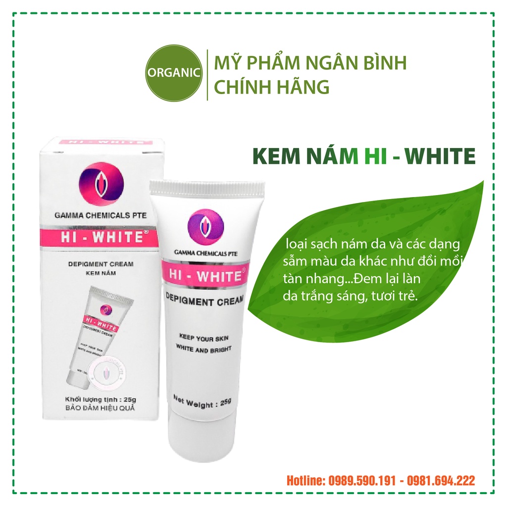 Kem nám hi-white gama,ngăn ngừa vết thâm nám tàn nhang