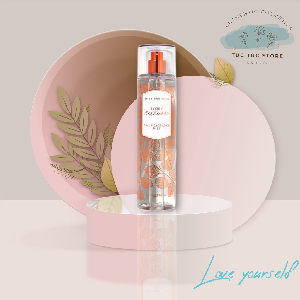 (Auth Mỹ) Full & 30ml - Ivory Cashmere - Xịt Thơm Toàn Thân Bath & Body Works Body Mist