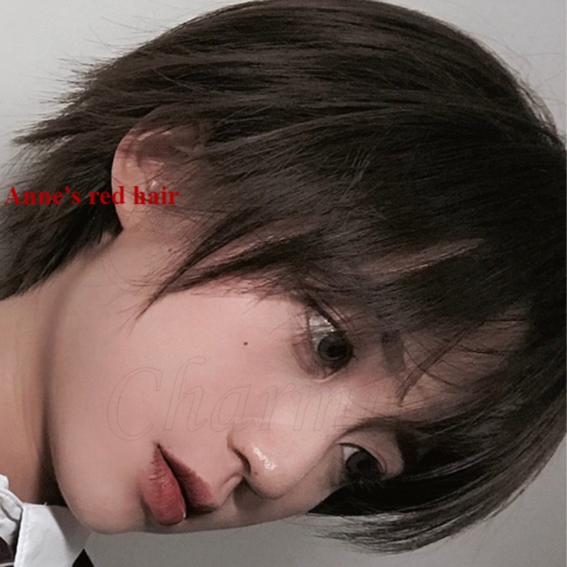 Bộ tóc giả ngắn thẳng tự nhiên thời trang unisex