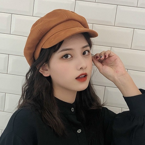 Nón Beret Da Lộn Màu Sắc Trơn Phong Cách Hàn Quốc Cho Nữ-  Mũ nồi beret cao cấp lưỡi trai da lộn ❤️ 𝗚𝗜𝗔𝗗𝗨𝗡𝗚𝗛𝗔𝗡𝗢𝗜𝟯𝟵 ❤️