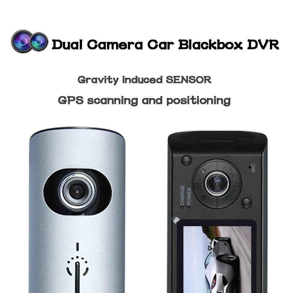 Máy quay hành trình GPS 2 ống kính HD hỗ trợ quay đêm cho xe ô tô | BigBuy360 - bigbuy360.vn