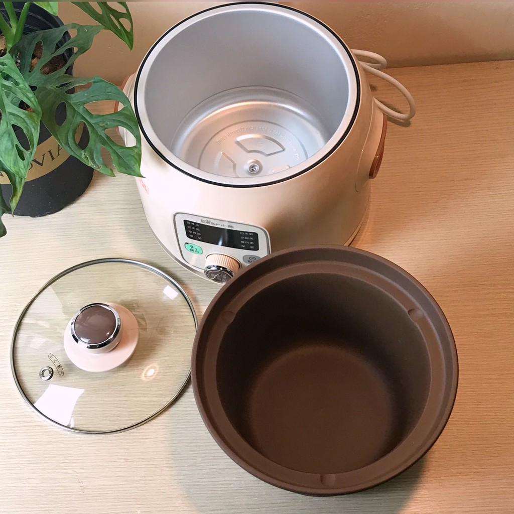 Nồi Hầm Tử Sa, Hầm Chậm Đa Năng Bear, Hầm Cháo, Chưng Yến, Nấu Canh, Súp Chính Hãng 02 Lít - BH 6 Tháng