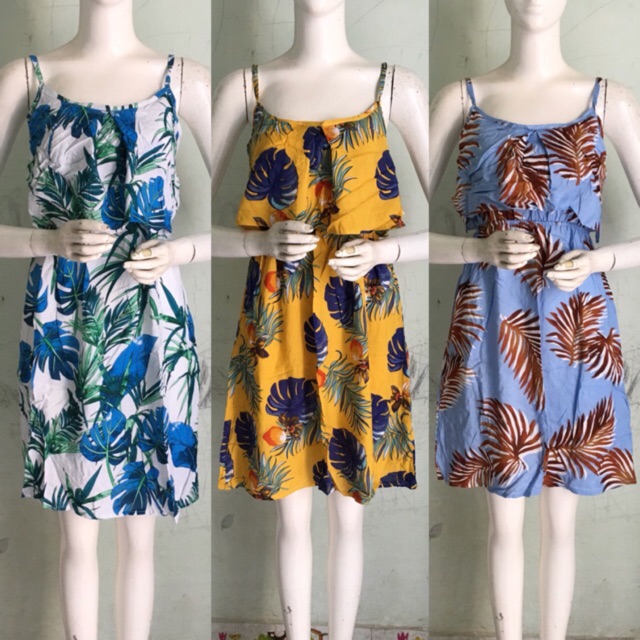Đầm maxxi bèo đi biển dáng ngắn (nhiều màu)