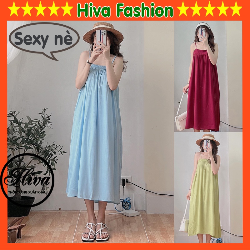 Váy đầm 2 dây body sexy dáng dài du lịch biển mùa hè hoặc ngủ mềm mại thoải mái