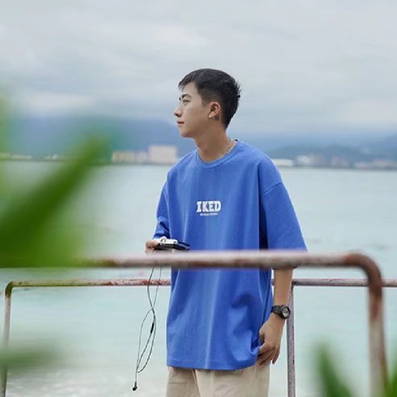 Áo Thun Tay Ngắn Dáng Rộng In Chữ Cỡ Lớn Thoải Mái Thời Trang Mùa Hè Cho Nam M-5XL