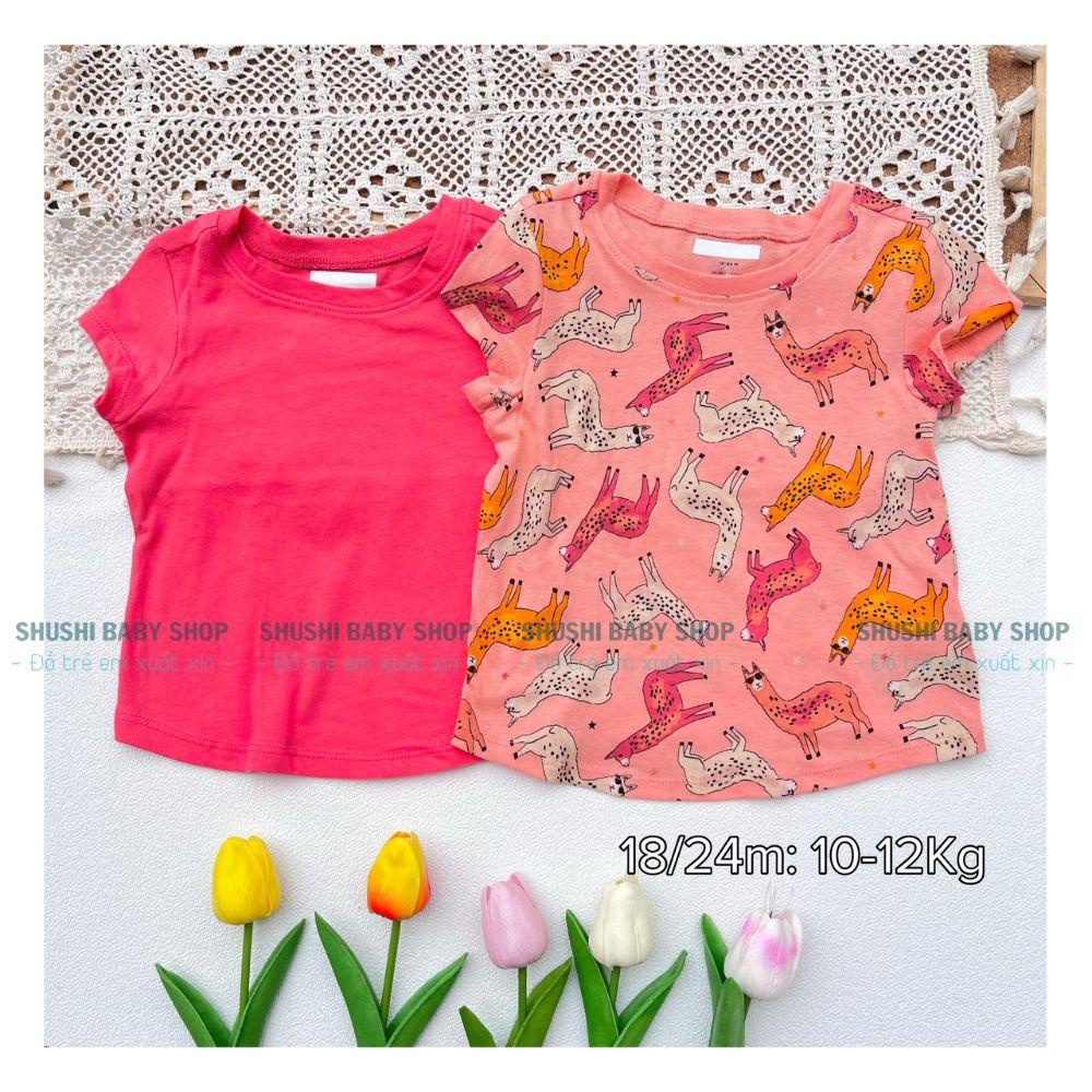 Áo thun bé gái hàng xuất dư chất cotton xịn sò mềm mịn cho bé đi chơi, đi học Shushibaby