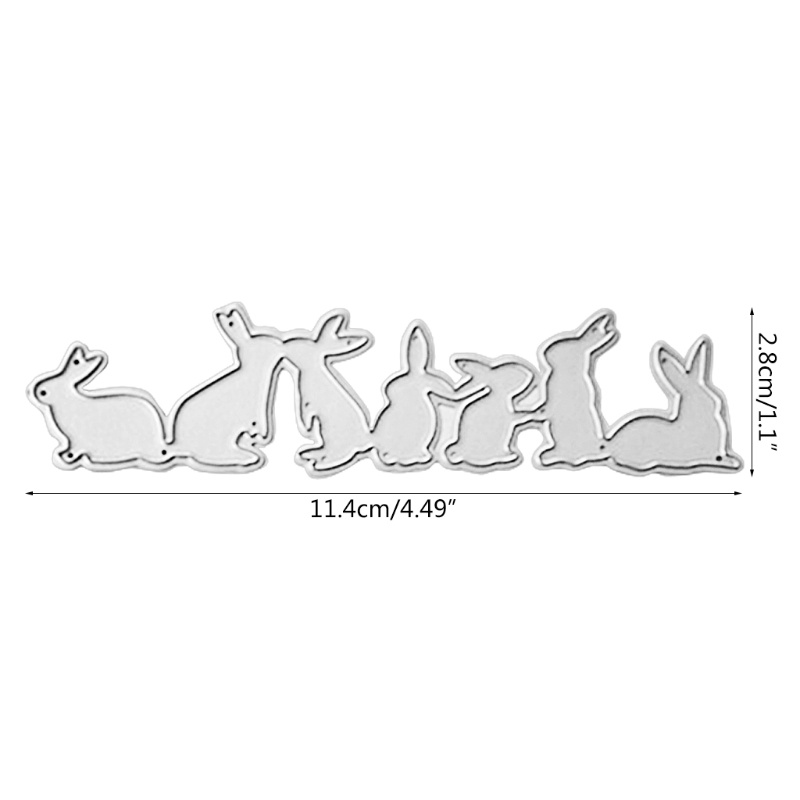 Khuôn Cắt Giấy Kim Loại Hình Thỏ Phục Sinh Xinh Xắn