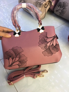 Túi công sở thêu lá size 25