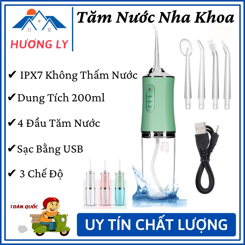 Máy Tăm Nước Cầm Tay Oral Irrigator Vệ Sinh Răng Miệng Cao Cấp Tiêu Chuẩn Châu Âu - Bảo Hành 12 Tháng