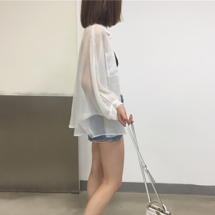Áo khoác sơ mi vải mỏng dài tay chống nắng | BigBuy360 - bigbuy360.vn
