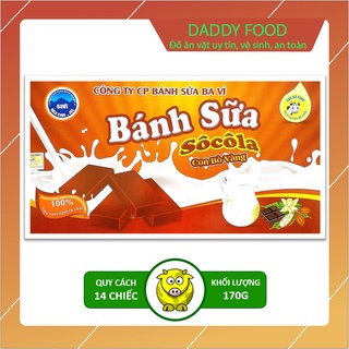 Bánh sữa ba vì con bò vàng vị sữa, socola hộp 14 thanh đặc sản ba vì siêu ngon đồ ăn vặt đảm bảo vệ sinh.