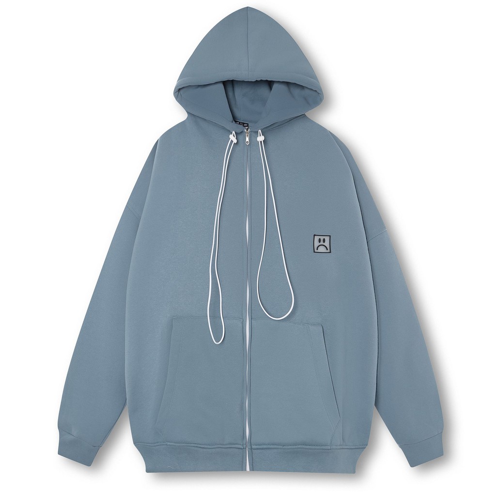 HOODIE FULLZIP "STORY" DOUBLE LABEL PEARL BLUE | BigBuy360 - bigbuy360.vn