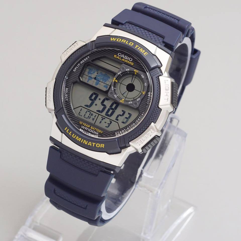 ĐỒNG HỒ NAM CASIO AE-1000W-2AVDF Điện tử - Dây nhựa - Pin 10 năm