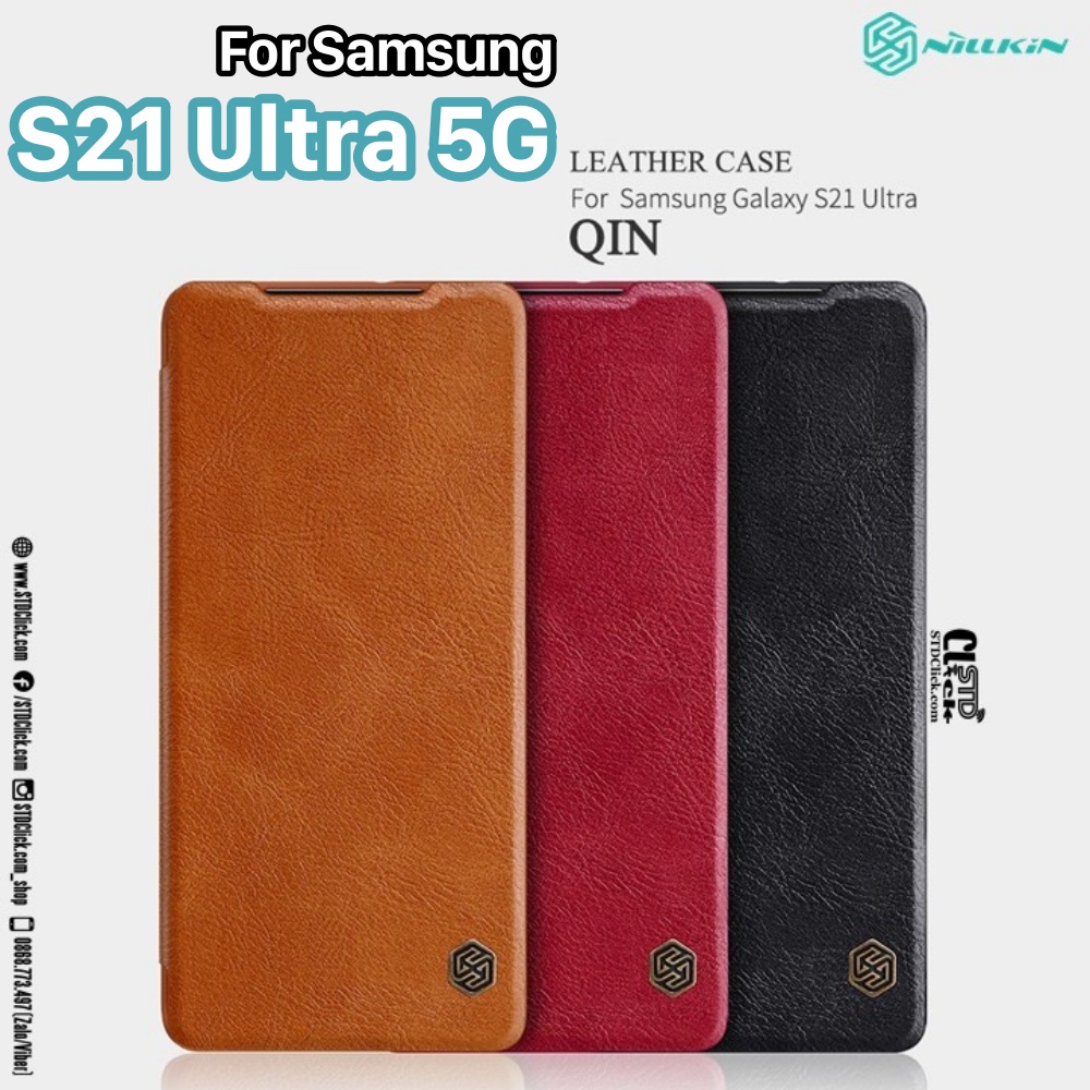 BAO DA SAMSUNG GALAXY S21 ULTRA 5G NILLKIN QIN CHÍNH HÃNG